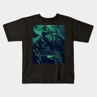 Ghosts - Eerie Color Acrylic Pour Kids T-Shirt